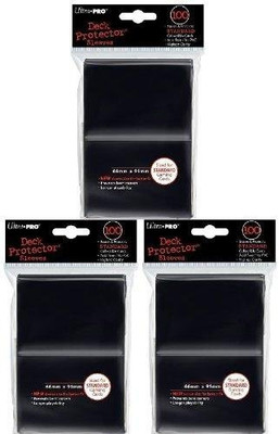 Wowzzer Ultra Pro Supplies Standard Sleeves Lot Of 3 Pack Black(Black)