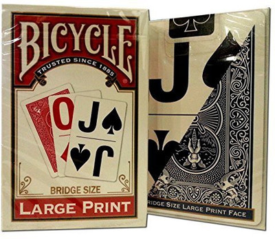 USPCC Bicycle Large Print Bridge Playing2 Decks (1) Red(1) Blue(Multicolor)
USPCC Bicycle Large Print Bridge Playing2 Decks (1) Red(1) Blue(Multicolor)