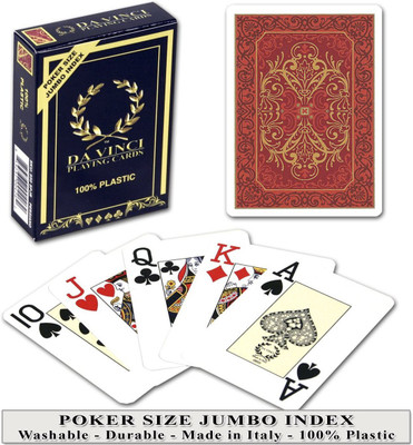 Davinci Persiano Red, Italian 100% Plastic Playing Cards, Poker Size Jumbo Index(Multicolor)
Davinci Persiano Red, Italian 100% Plastic Playing Cards, Poker Size Jumbo Index(Multicolor)