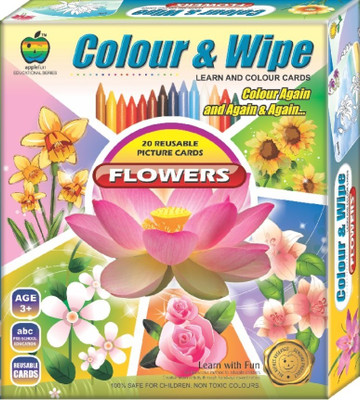 Apple Fun Colour & Wipe Flowers Jr.(Multicolor)