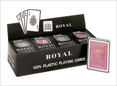 VIPtrades Royal 100% Plastic Poker Size Playing S3 1/2" X 2 1/2"1(Black)