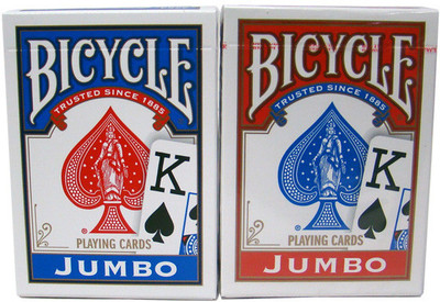 Bicycle Set of 2 Jumbo Index Playing Cards(Red, Blue)