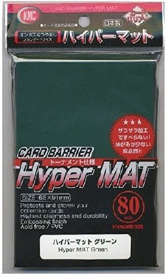 KMC 2X 80Ct Packs Hyper Matte Green Sleeves Fits Standard Size(Black)