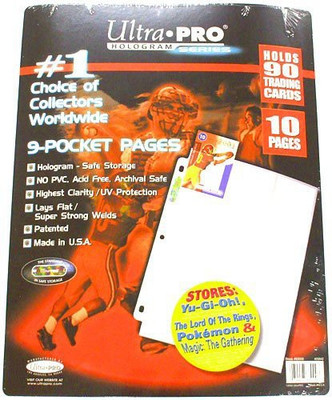 Ultra Pro Supplies 10 Ninepocket Pages Hologram Series(Orange)