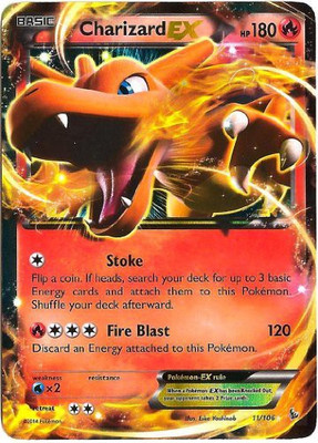Pokemon Charizard Ex Xy Flashfire 11/106(Orange)