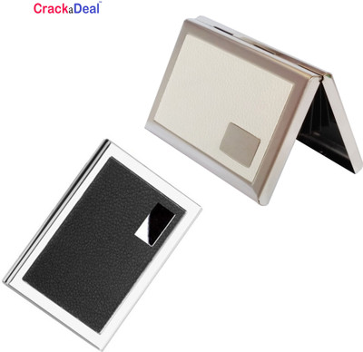 CrackaDeal High Quality Steel Black Leather Business Purpose Visa ATM & Steel White Leather Luxury ATM 6 Card Holder(Set of 2, Multicolor)
CrackaDeal High Quality Steel Black Leather Business Purpose Visa ATM & Steel White Leather Luxury ATM 6 Card Holder(Set of 2, Multicolor)
