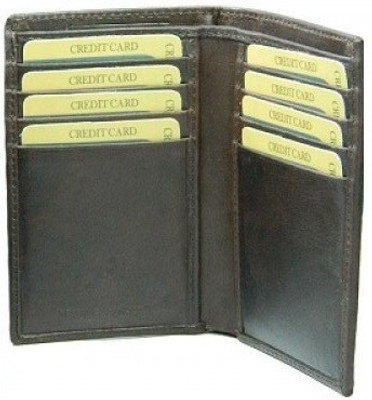 Star Leather 10 Card Holder(Set of 1, Brown)