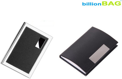 Billionbag | High Quality Stylish Stainless Steel Leather Black ATM and Black Leather Visiting 6 Card Holder(Set of 2, Silver, Black)
Billionbag | High Quality Stylish Stainless Steel Leather Black ATM and Black Leather Visiting 6 Card Holder(Set of 2, Silver, Black)