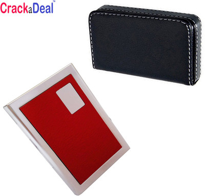 CrackaDeal High Quality Steel Red Leather Executive Pocket ATM & Soft Black Leather Premium Visiting 6 Card Holder(Set of 2, Multicolor)
CrackaDeal High Quality Steel Red Leather Executive Pocket ATM & Soft Black Leather Premium Visiting 6 Card Holder(Set of 2, Multicolor)