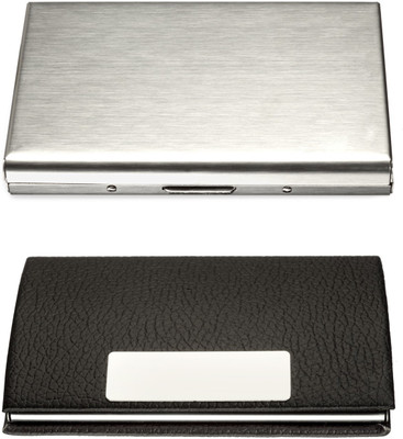 Billiondeal High Quality | Combo of 2 | Steel Plain Metal Business ATM And 1 Steel Card Holder And Black Leather Piece Visiting Card Holder 6 Card Holder(Set of 2, Silver)
Billiondeal High Quality | Combo of 2 | Steel Plain Metal Business ATM And 1 Steel Card Holder And Black Leather Piece Visiting Card Holder 6 Card Holder(Set of 2, Silver)