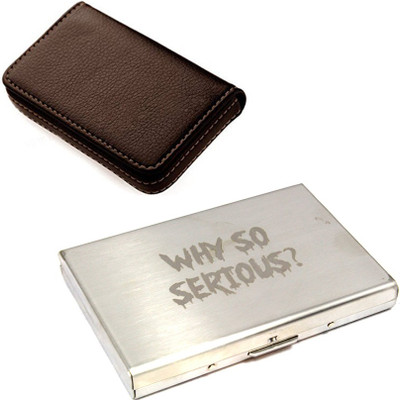 Stealodeal |Pack of 2|Silver Y So Serious Metal Debit Bracket With Brown Leather 6 Card Holder(Set of 2, Silver, Brown)
Stealodeal |Pack of 2|Silver Y So Serious Metal Debit Bracket With Brown Leather 6 Card Holder(Set of 2, Silver, Brown)