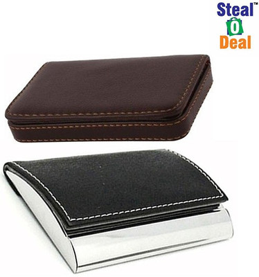 Stealodeal Black Top Elegant Visiting With Full Brown Leather 20 Card Holder(Set of 2, Black, Brown)
Stealodeal Black Top Elegant Visiting With Full Brown Leather 20 Card Holder(Set of 2, Black, Brown)