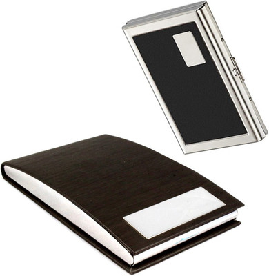 Stealodeal Top Dark Brown Wooden Textured Steel With Black Metal 20 Card Holder(Set of 2, Brown)
Stealodeal Top Dark Brown Wooden Textured Steel With Black Metal 20 Card Holder(Set of 2, Brown)