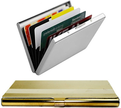 Stealodeal Gold ZigZag Pattern Steel With Plain Metal 20 Card Holder(Set of 2, Gold)
Stealodeal Gold ZigZag Pattern Steel With Plain Metal 20 Card Holder(Set of 2, Gold)