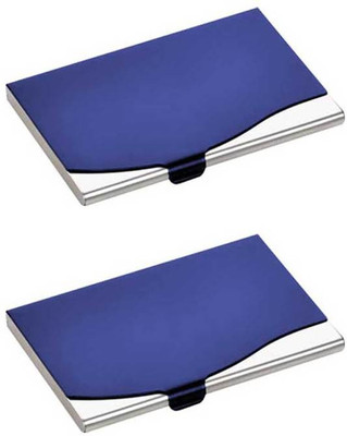 Luxantra 10 Card Holder(Set of 2, Blue)