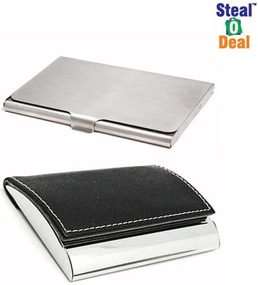 Stealodeal Black Side Elegant Visiting With Steel 20 Card Holder(Set of 2, Black, Silver)
Stealodeal Black Side Elegant Visiting With Steel 20 Card Holder(Set of 2, Black, Silver)