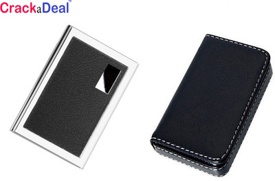 CrackaDeal High Quality Steel Black Leather Executive Pocket ATM & Soft Black Leather Premium Visiting 6 Card Holder(Set of 2, Multicolor)
CrackaDeal High Quality Steel Black Leather Executive Pocket ATM & Soft Black Leather Premium Visiting 6 Card Holder(Set of 2, Multicolor)