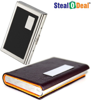 Stealodeal Brown Orange Unisex Steel With Black Metal 20 Card Holder(Set of 2, Brown)
Stealodeal Brown Orange Unisex Steel With Black Metal 20 Card Holder(Set of 2, Brown)
