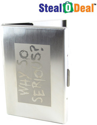 Stealodeal Why so serious With Black and Blue Mix Color Stainless Steel 6 Card Holder(Set of 2, Black, Silver)
Stealodeal Why so serious With Black and Blue Mix Color Stainless Steel 6 Card Holder(Set of 2, Black, Silver)