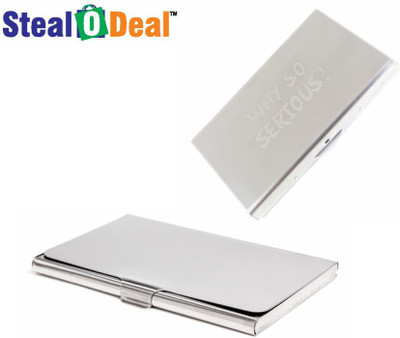 Stealodeal Why So Serious Plain Metal Debit/Credit With Steel 20 Card Holder(Set of 2, Silver)
Stealodeal Why So Serious Plain Metal Debit/Credit With Steel 20 Card Holder(Set of 2, Silver)