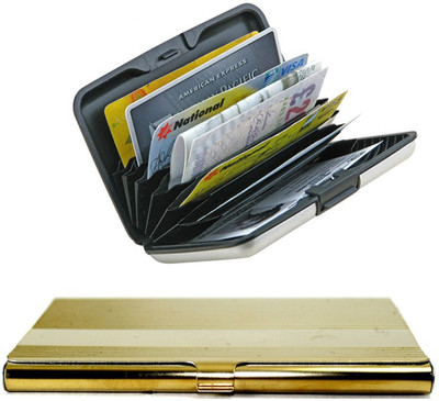 Stealodeal Gold ZigZag Pattern Steel With Aluminium ABS Plastic 20 Card Holder(Set of 2, Gold)
Stealodeal Gold ZigZag Pattern Steel With Aluminium ABS Plastic 20 Card Holder(Set of 2, Gold)