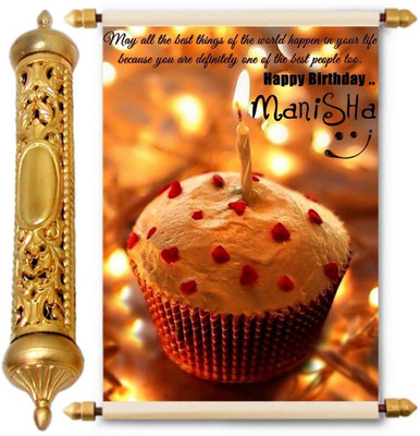 Lolprint Happy Birthday Manisha 24K Gold Scroll Greeting Card(Multicolor, Pack of 1)
Lolprint Happy Birthday Manisha 24K Gold Scroll Greeting Card(Multicolor, Pack of 1)