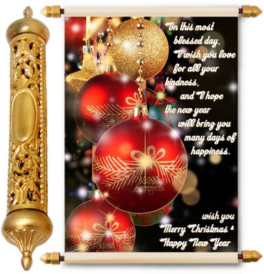 Lolprint Christmas and New Year Gold Scroll Greeting Card(Multicolor, Pack of 1)
Lolprint Christmas and New Year Gold Scroll Greeting Card(Multicolor, Pack of 1)