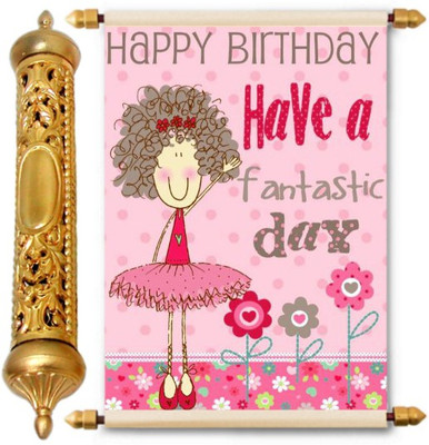 Lolprint Gold Birthday Gift Scroll Greeting Card(Multicolor, Pack of 1)