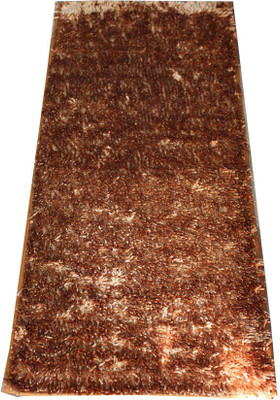 Pasricha Handlooms Brown Polyester Carpet(55 cm X 140 cm)