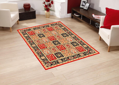 Presto Red Polyester Carpet(180 cm X 235 cm)