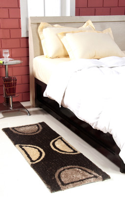 MY HOUSE Brown Polyester Carpet(45 cm X 127 cm)