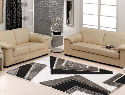 Presto Black Polyester Carpet(90 cm X 150 cm)