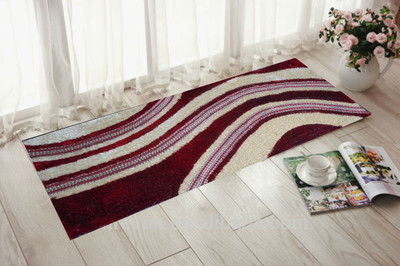 Presto Red Polyester Carpet(55 cm X 138 cm)