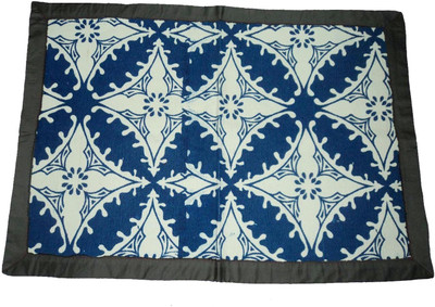 Amita Home Furnishing Blue Cotton Area Rug(61 cm X 89 cm)