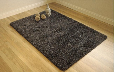Presto Black Polyester Carpet(150 cm X 210 cm)