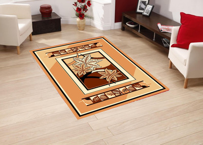 Presto Gold Polyester Carpet(90 cm X 150 cm)
