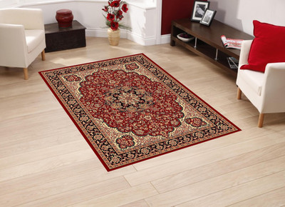 Presto Red Polypropylene Carpet(90 cm X 150 cm)