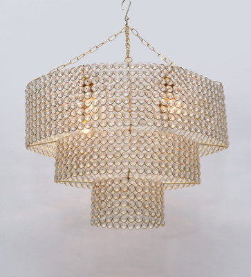 The Brighter Side Crystal ship 3 tier Chandelier Ceiling Lamp