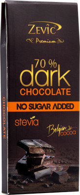 Zevic 70% Dark Chocolate with Stevia Chocolate Bars(40 g)