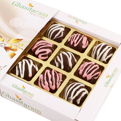 Ghasitaram Gifts Round Box Chocolate Bars(Pack of 12, 240 g)