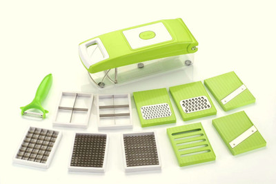Rudraksh Appliances Famous Chopper(1 container, 5 cutting blades, 2 slicing blades, 3 greater blades, 1 peeler), Multicolor
Rudraksh Appliances Famous Chopper(1 container, 5 cutting blades, 2 slicing blades, 3 greater blades, 1 peeler), Multicolor