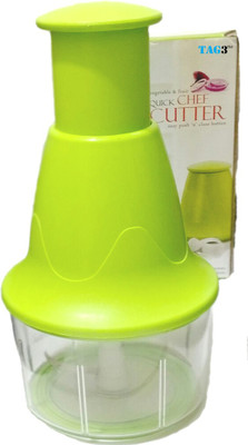 TAG3 (Tm) Brand New Original Quick Chef Cutter Famous Manual Multi Tool Kitchen Grater With Push And Close Button Chopper(1 Chopper), Green
TAG3 (Tm) Brand New Original Quick Chef Cutter Famous Manual Multi Tool Kitchen Grater With Push And Close Button Chopper(1 Chopper), Green