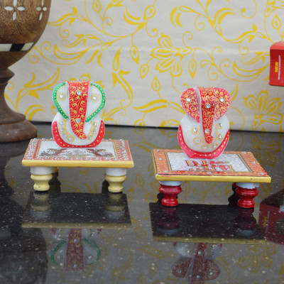 eCraftIndia Set Of 2 Lord Ganesha Marble All Purpose Chowki(Multicolor, Pack of 2)
eCraftIndia Set Of 2 Lord Ganesha Marble All Purpose Chowki(Multicolor, Pack of 2)