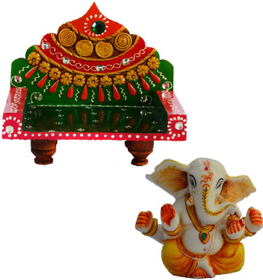 eCraftIndia Royal Chowki for Mandir(Temple) with Lord Ganpati Wooden, Ceramic, Polyresin Pooja Chowki(Multicolor, Pack of 2)
eCraftIndia Royal Chowki for Mandir(Temple) with Lord Ganpati Wooden, Ceramic, Polyresin Pooja Chowki(Multicolor, Pack of 2)