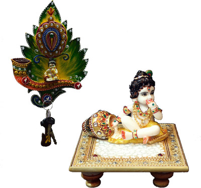 eCraftIndia Laddu Gopal Chowki with Laddu Gopal Key Holder Marble, Wooden, Ceramic All Purpose Chowki(Multicolor, Pack of 2)
eCraftIndia Laddu Gopal Chowki with Laddu Gopal Key Holder Marble, Wooden, Ceramic All Purpose Chowki(Multicolor, Pack of 2)
