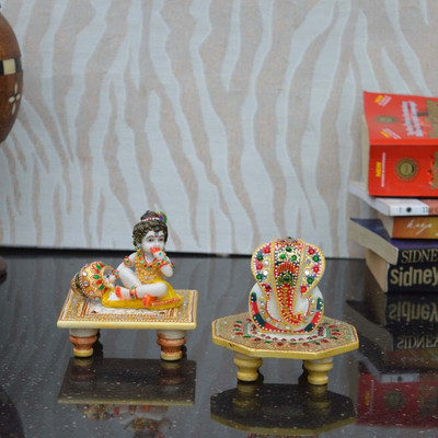 eCraftIndia Combo Of Lord Ganesha And Laddu Gopal Marble All Purpose Chowki(Multicolor, Pack of 2)
eCraftIndia Combo Of Lord Ganesha And Laddu Gopal Marble All Purpose Chowki(Multicolor, Pack of 2)