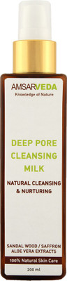 Amsarveda Deep Pore Cleansing Milk, 100% Natural with Sandalwood, Saffron & Aloe Vera(200 ml)
Amsarveda Deep Pore Cleansing Milk, 100% Natural with Sandalwood, Saffron & Aloe Vera(200 ml)