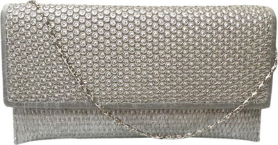 Bhamini Party Silver Clutch