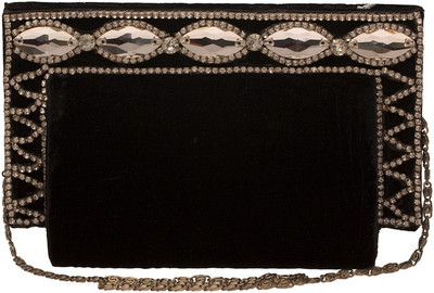 The Indian Handicraft Store Party Black Clutch