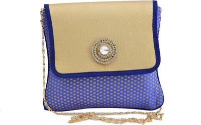 Mahadev Exports Party Blue Clutch